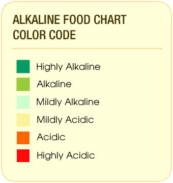 What is an acid alkaline foods list?